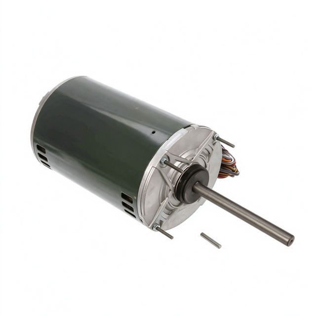 P180 single-phase HVAC AC motor, 1HP, 900RPM, 200-230/460V dual voltage, 56 frame, designed for condenser fan